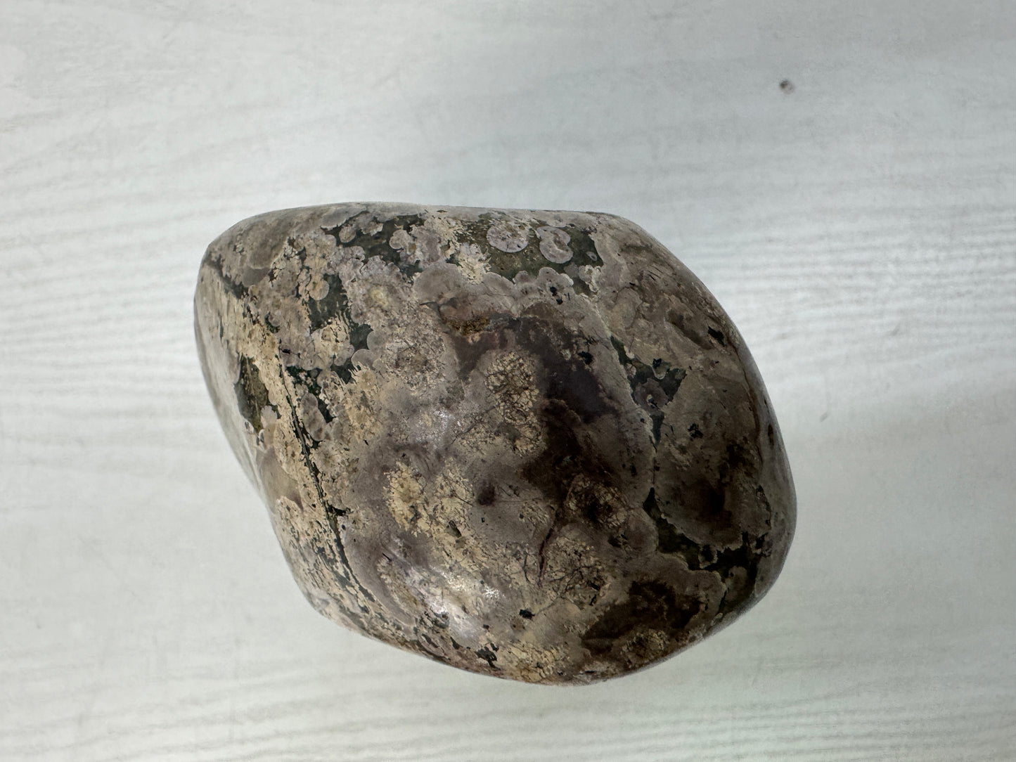 Y10991 OKIMONO Nishiki viewing stone Suiseki wooden stand Japan antique interior