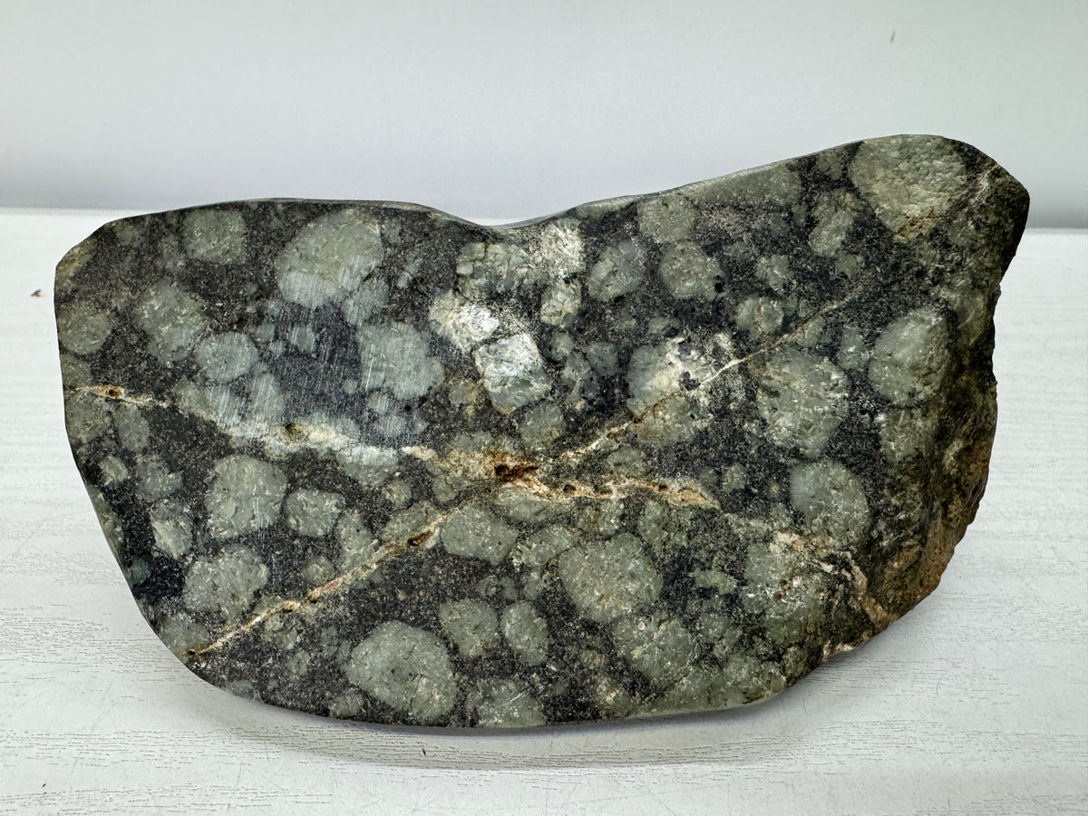 Y10997 OKIMONO Plum blossom raw stone wooden stand Japan antique interior decor