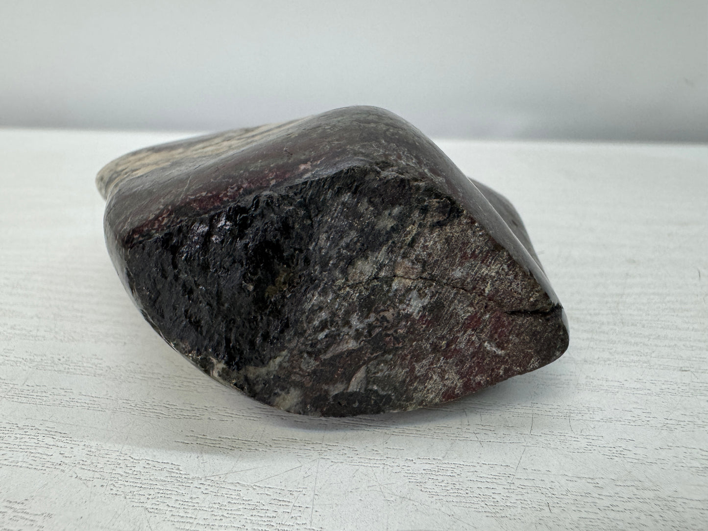 Y10998 OKIMONO Chrysanthemum viewing stone wooden stand Suiseki Japan antique