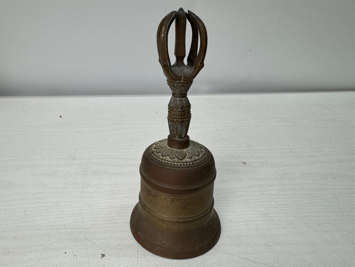 Y10999 Buddhist Altar Equipment Gokorei bell Esoteric Buddhism Japan antique