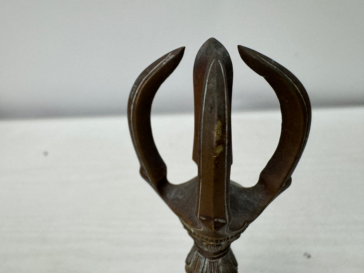 Y10999 Buddhist Altar Equipment Gokorei bell Esoteric Buddhism Japan antique