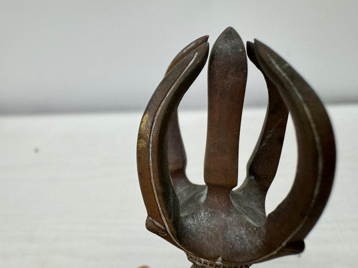 Y10999 Buddhist Altar Equipment Gokorei bell Esoteric Buddhism Japan antique