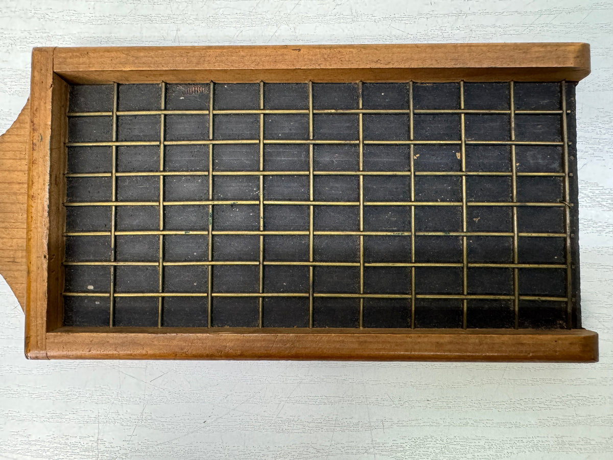 Y11001 ZENIMASU wooden coin measure tool Japan antique old folk implements mingu