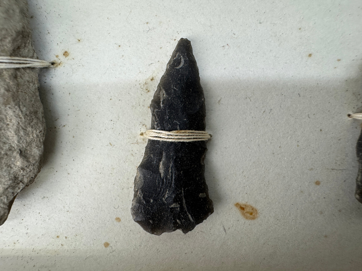 Y11005 YAJIRI Arrowhead 7 pieces Stone axe sword fittings Japan antique tool
