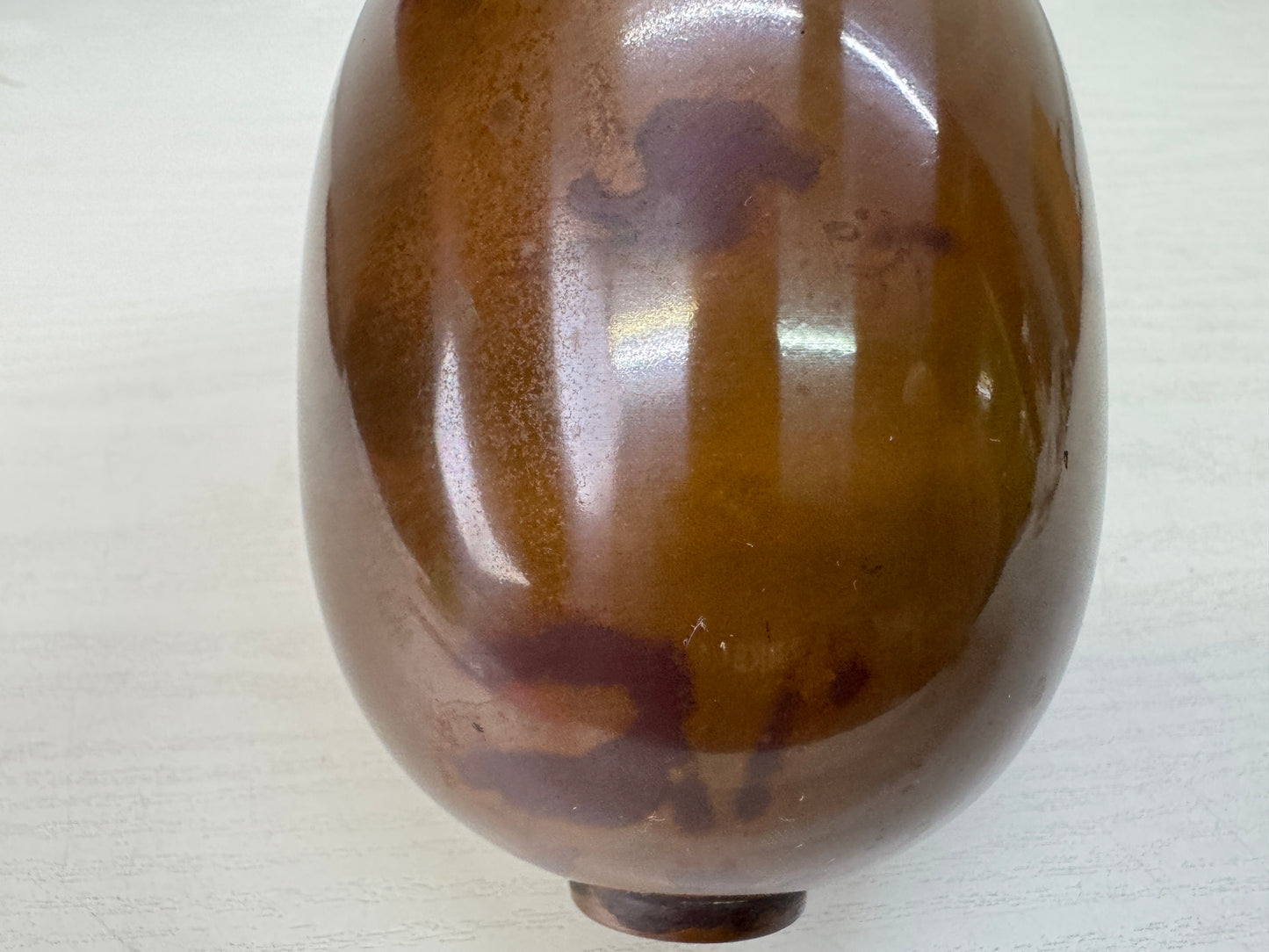 Y11009 FLOWER VASE Murashido signed box single bud Japan antique ikebana decor