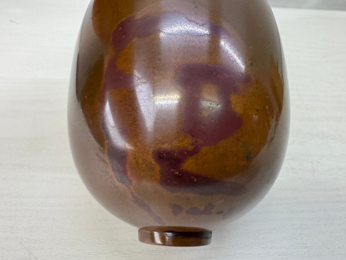Y11009 FLOWER VASE Murashido signed box single bud Japan antique ikebana decor