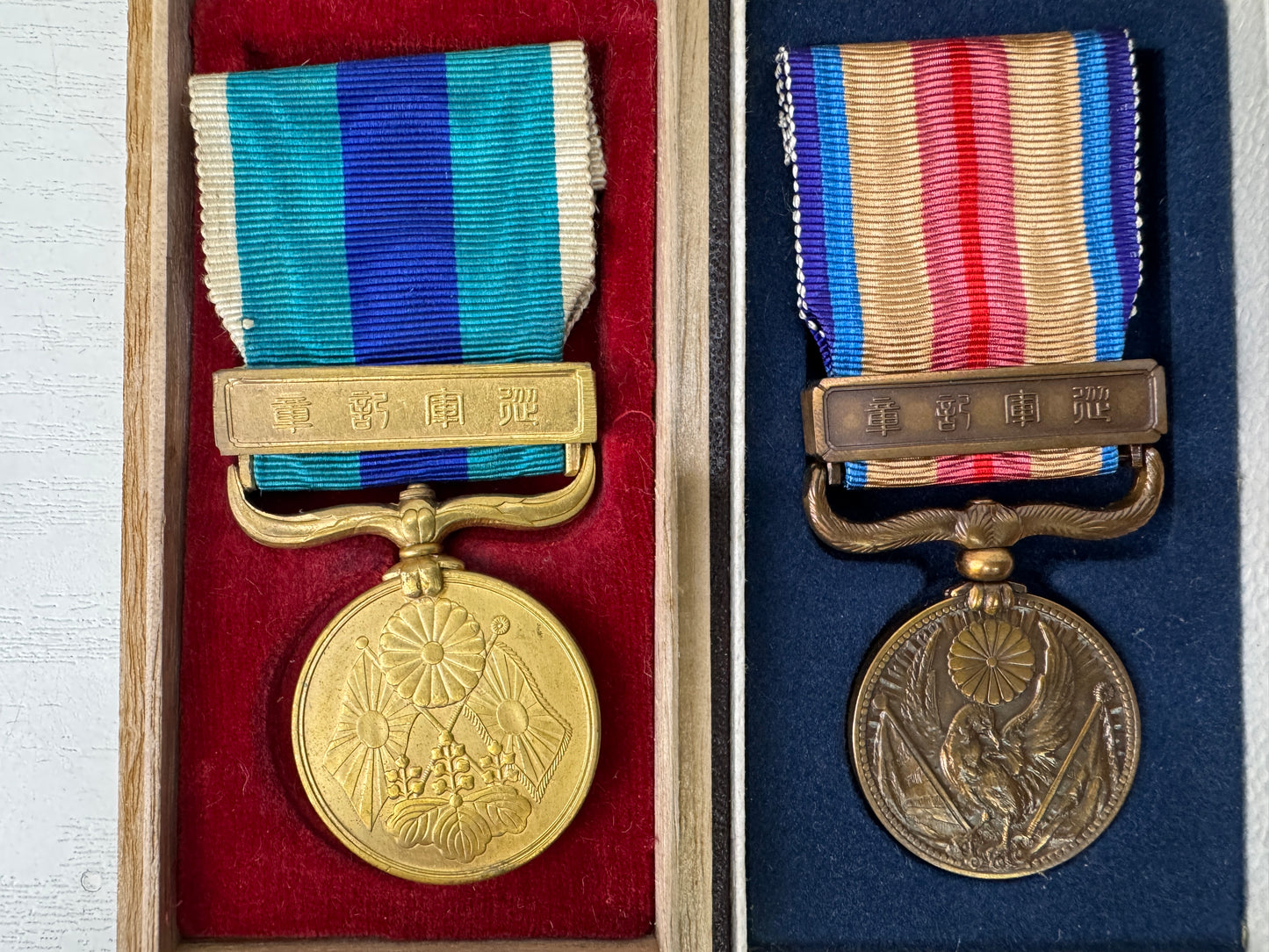 Y11014 KUNSHO Sino-Japanese War set of 5 box Imperial Japan army military medal