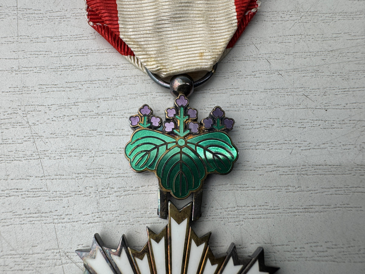 Y11017 KUNSHO 5th Class Order of the Rising Sun box Imperial Japan army medal
