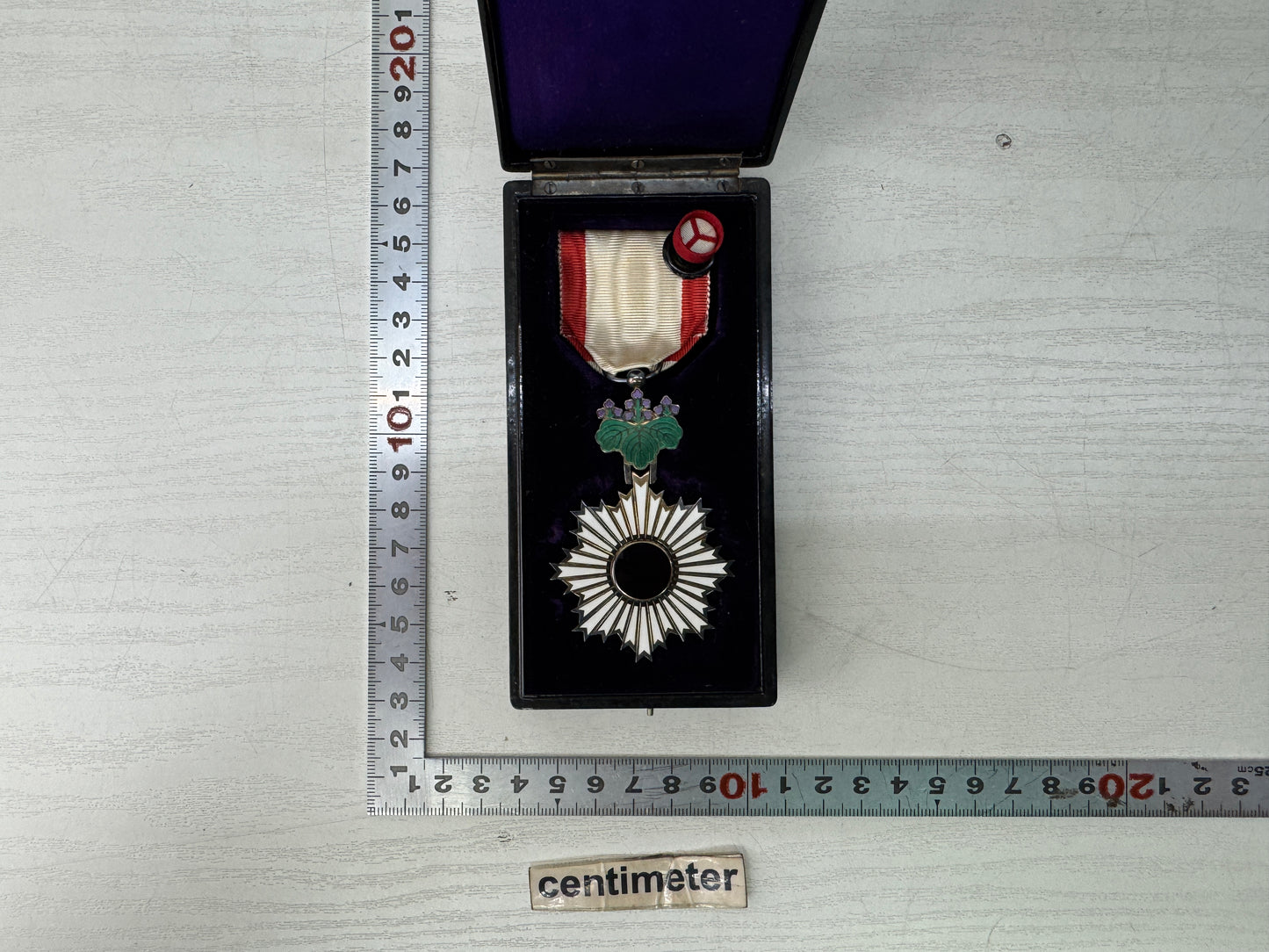 Y11017 KUNSHO 5th Class Order of the Rising Sun box Imperial Japan army medal
