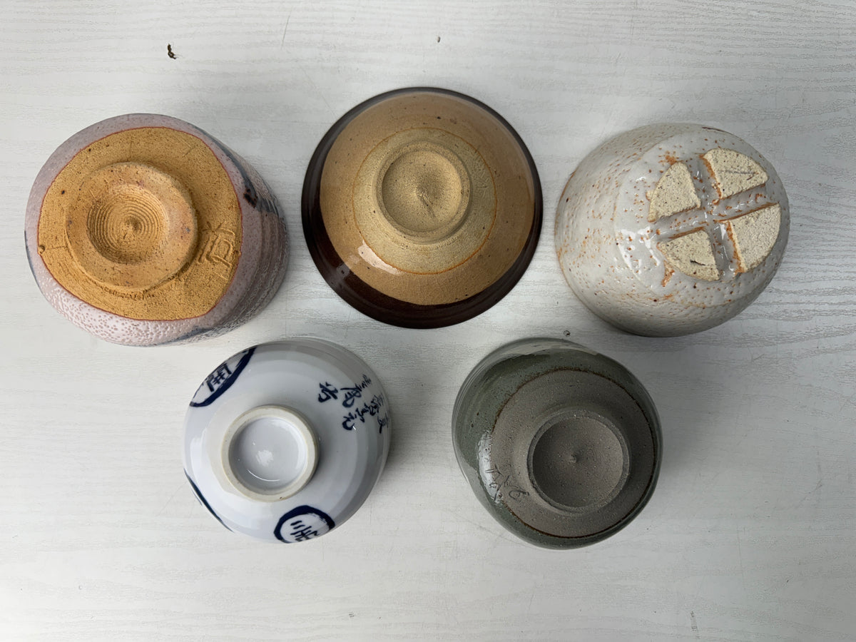 Y11018 CHAWAN Matcha bowls set of 10 signed box Japan antique tea ceremony cup