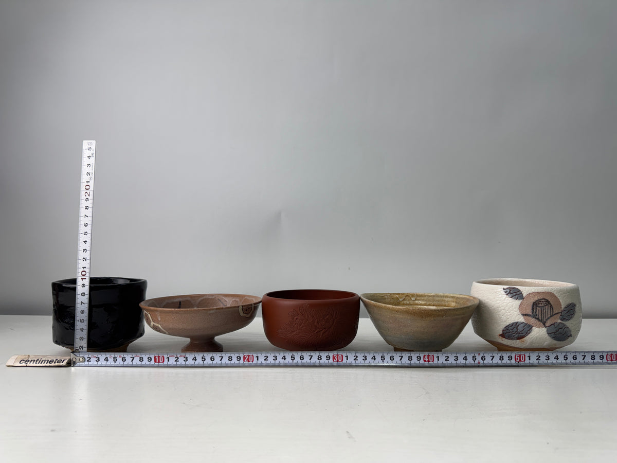 Y11018 CHAWAN Matcha bowls set of 10 signed box Japan antique tea ceremony cup