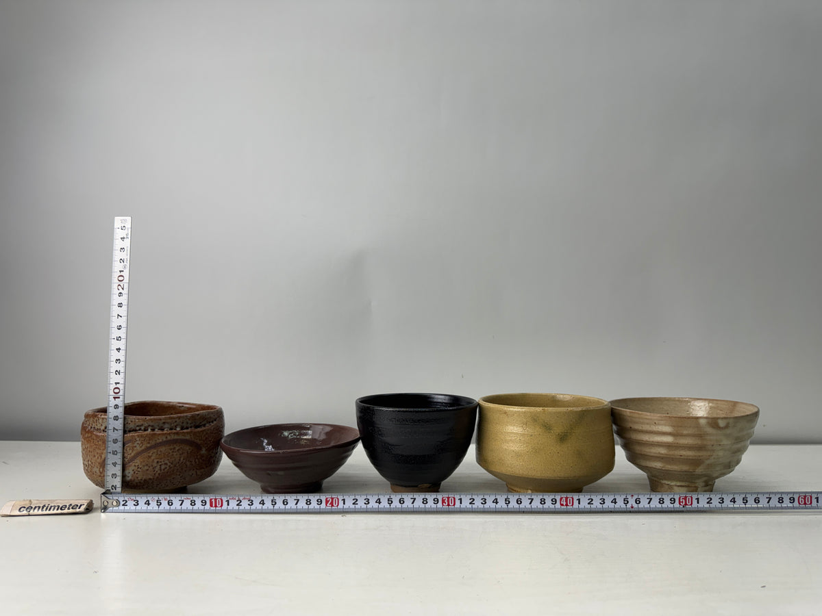 Y11020 CHAWAN Matcha bowls set of 10 signed box Japan antique tea ceremony cup
