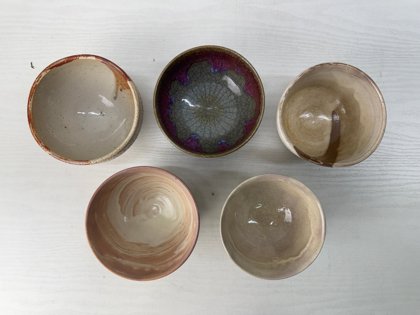 Y11020 CHAWAN Matcha bowls set of 10 signed box Japan antique tea ceremony cup