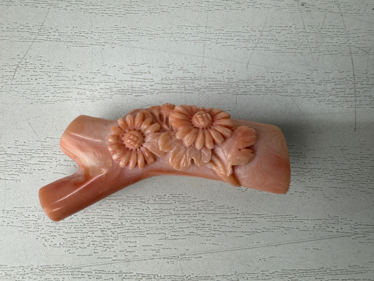 Y11028 OBIDOME Genuine Branch Coral Sash clip Japan antique kimono accessory