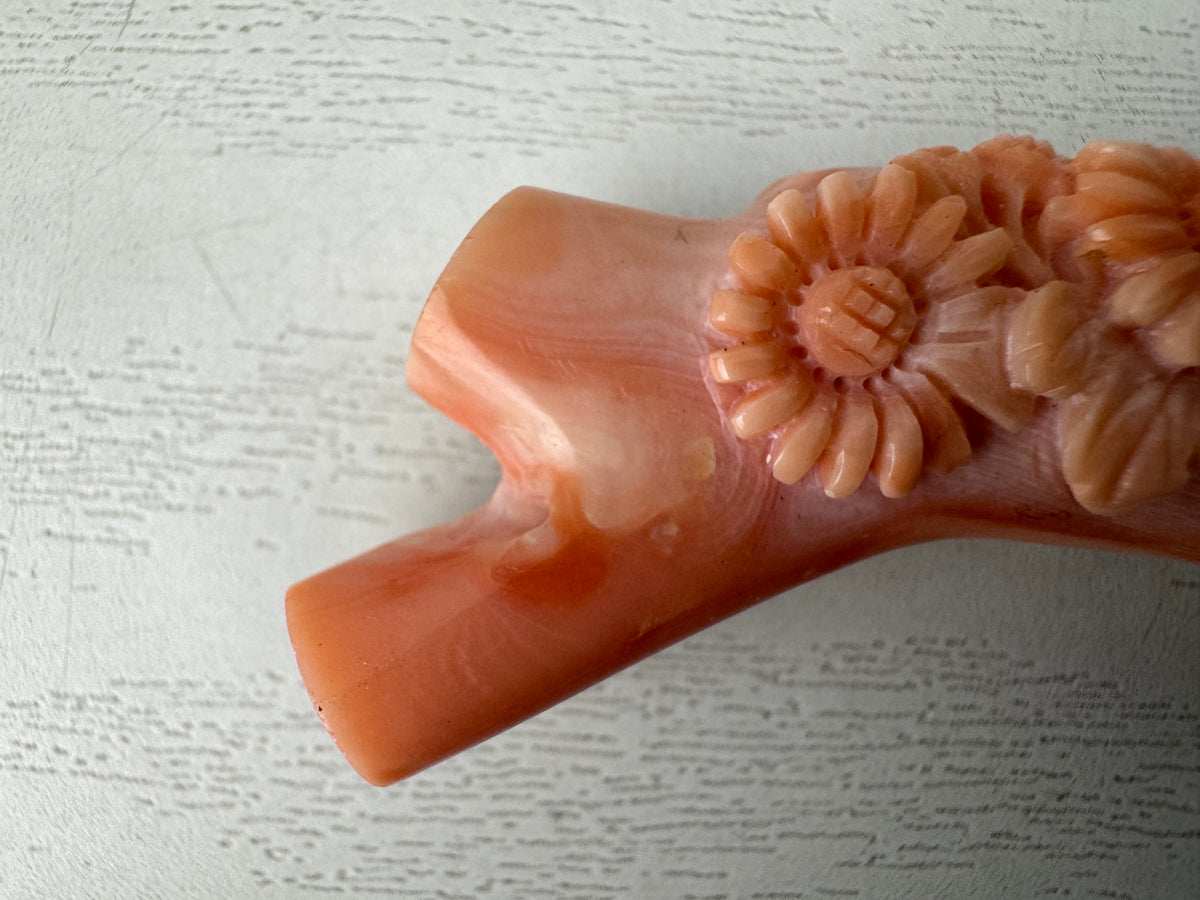 Y11028 OBIDOME Genuine Branch Coral Sash clip Japan antique kimono accessory