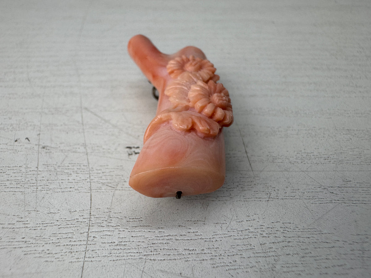 Y11028 OBIDOME Genuine Branch Coral Sash clip Japan antique kimono accessory