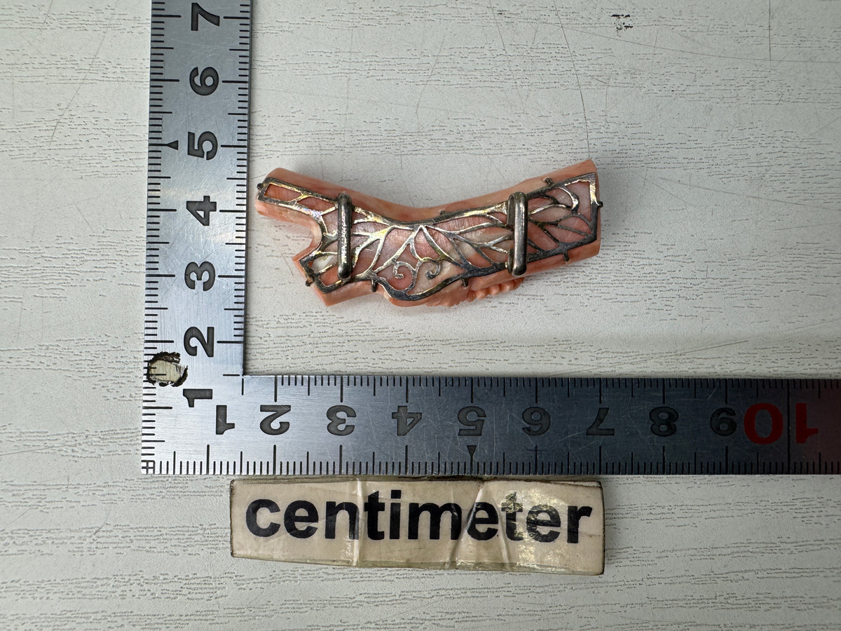 Y11028 OBIDOME Genuine Branch Coral Sash clip Japan antique kimono accessory