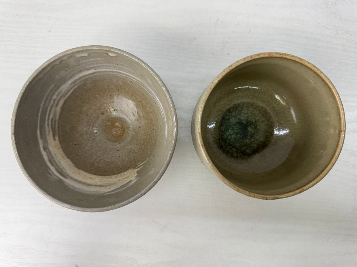 Y11034 CHAWAN Matcha bowl set of 5 no boxes Japan antique tea ceremony pottery
