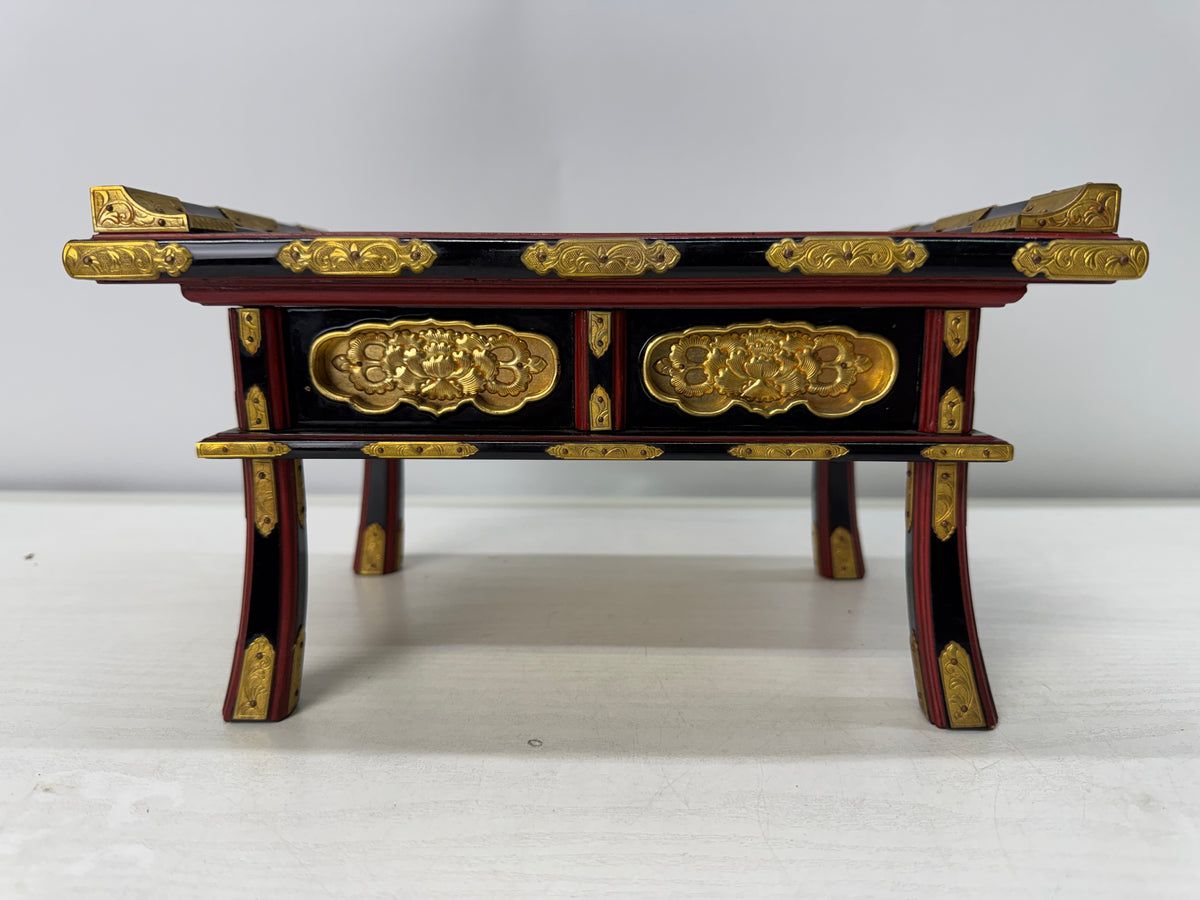 Y11040 Buddhist Altar Equipment Sutra desk table box Wasanjoku Japan antique