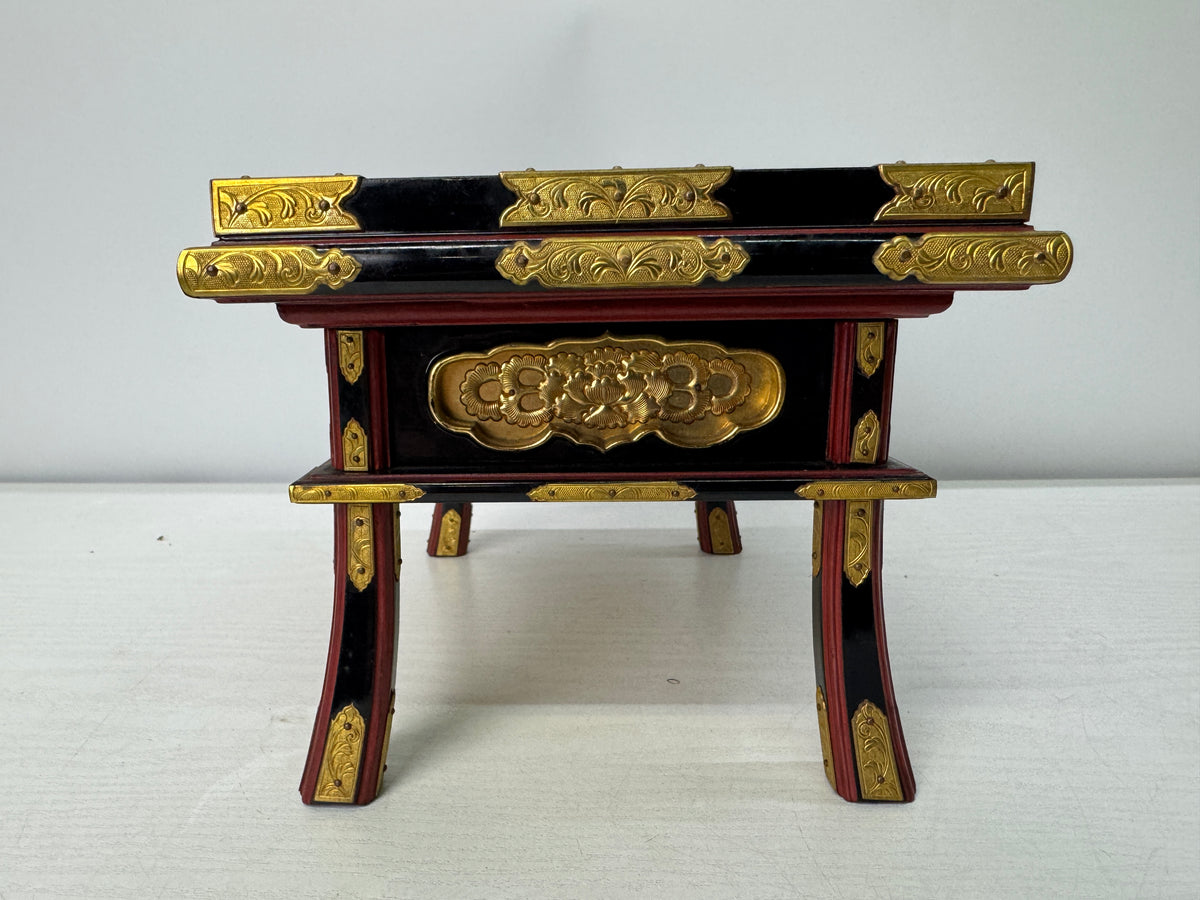 Y11040 Buddhist Altar Equipment Sutra desk table box Wasanjoku Japan antique