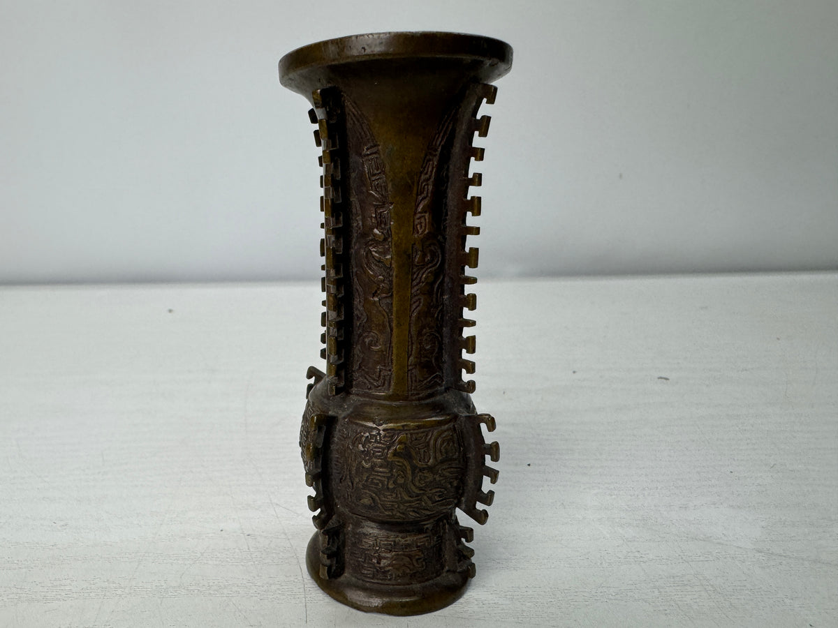 Y11041 Buddhist Altar Equipment 3 implements worship copper box Japan antique