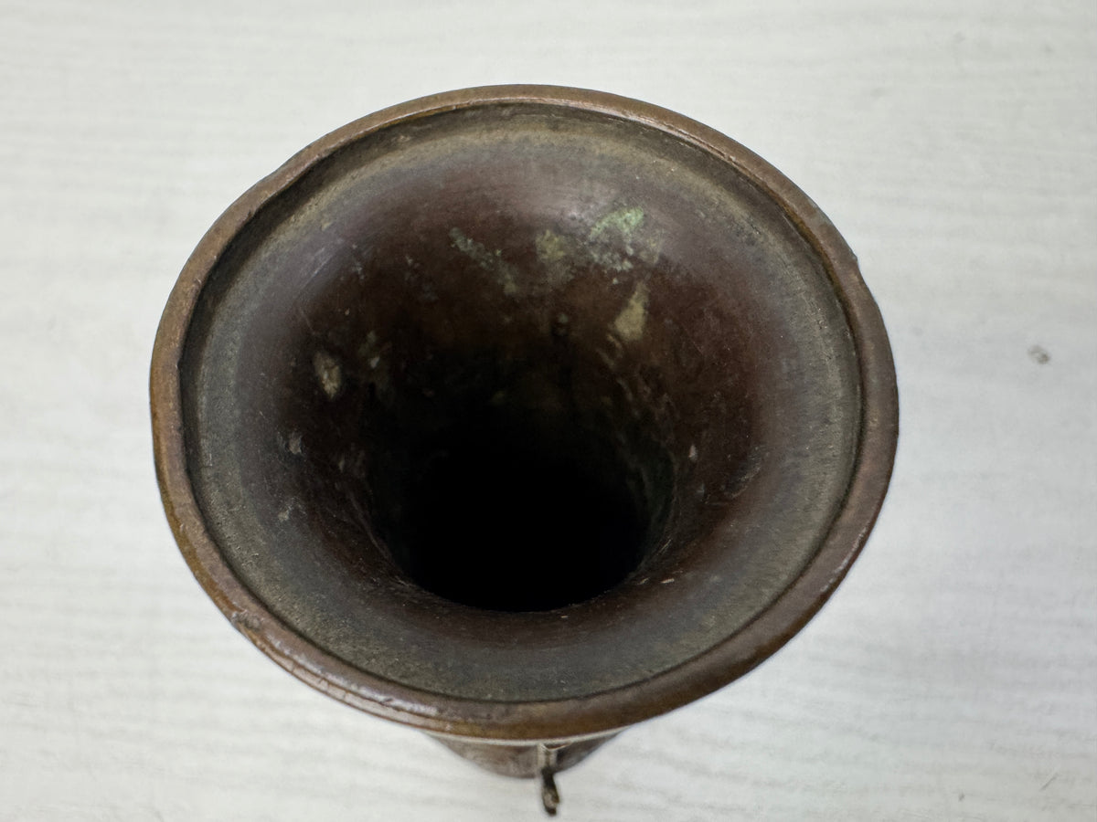 Y11041 Buddhist Altar Equipment 3 implements worship copper box Japan antique