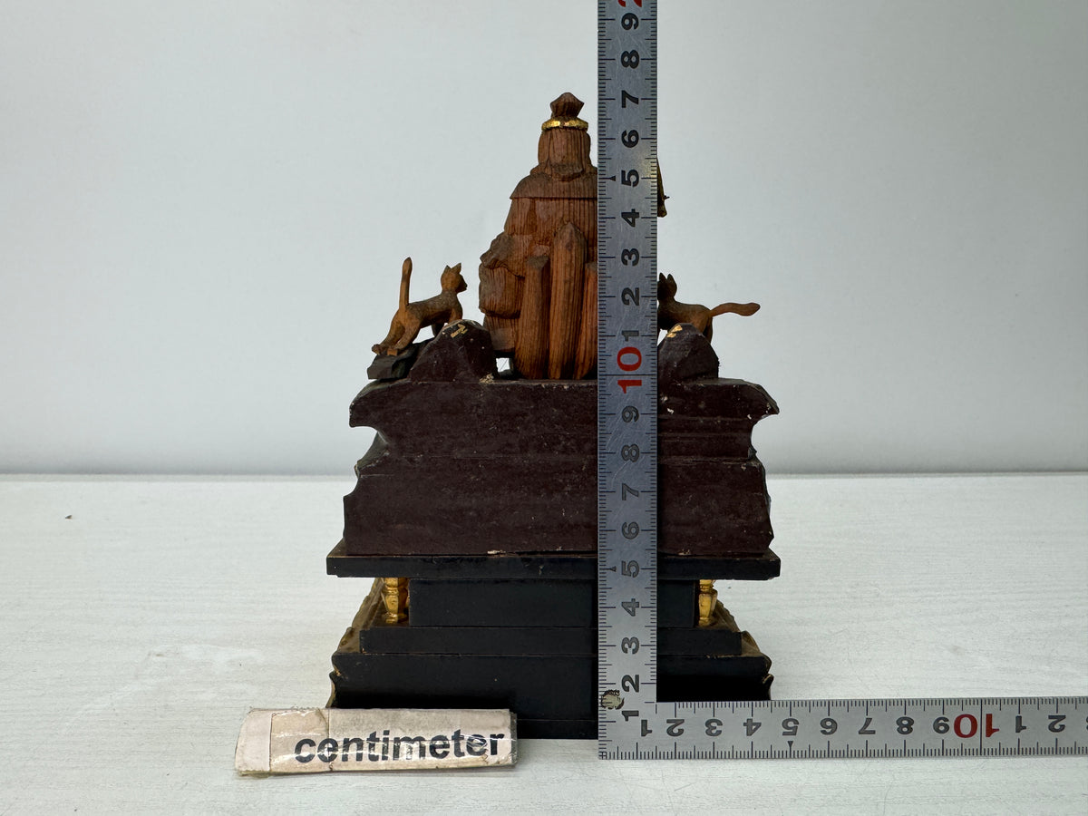 Y11042 STATUE wood carving Dakiniten large figure Japan antique Buddhist art