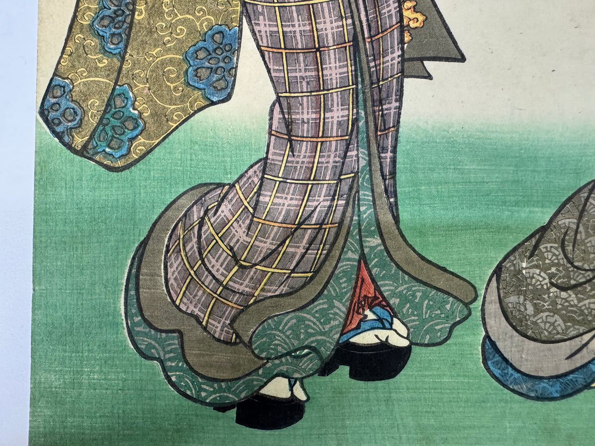 Y11045 WOODBLOCK PRINT Toyokuni Beautiful woman 1 piece Japan antique Ukiyoe