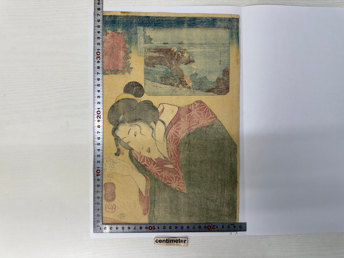 Y11046 WOODBLOCK PRINT Kuniyoshi Sankai Aizu Zue 1 piece Japan antique Ukiyoe