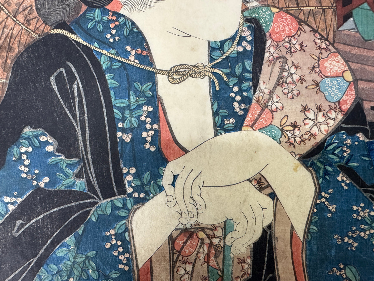 Y11047 WOODBLOCK PRINT Kuniyoshi Mitate Junishi  1 piece Japan antique Ukiyoe