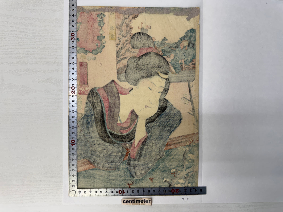 Y11051 WOODBLOCK PRINT Kuniyoshi Sankai Aizu Zue 1 piece Japan antique Ukiyoe