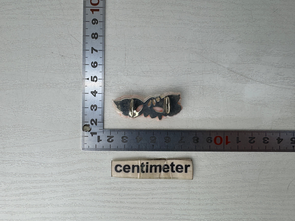 Y11065 OBIDOME Genuine Coral Sash clip brooch Japan antique kimono accessory