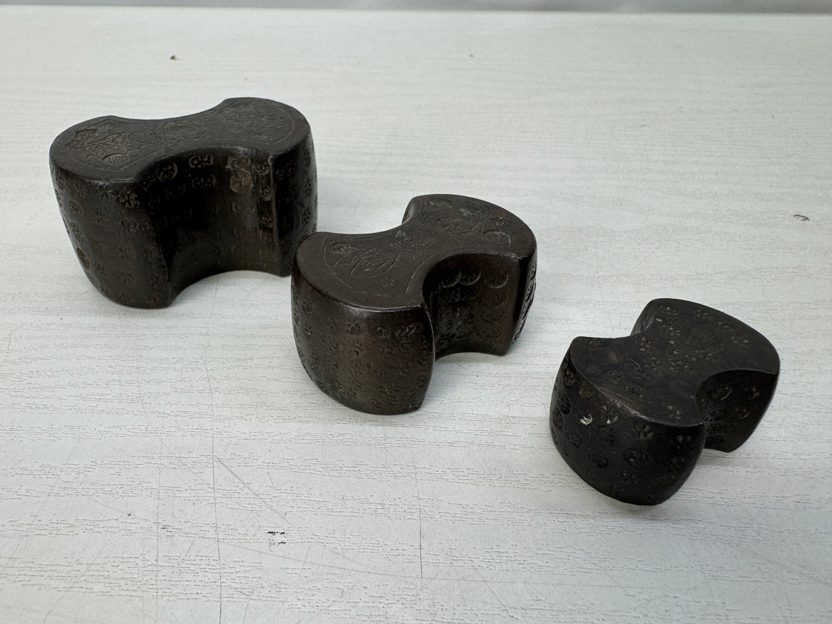 Y11071 FUNDO Weights scale measurement Edo period Japan antique folk implements