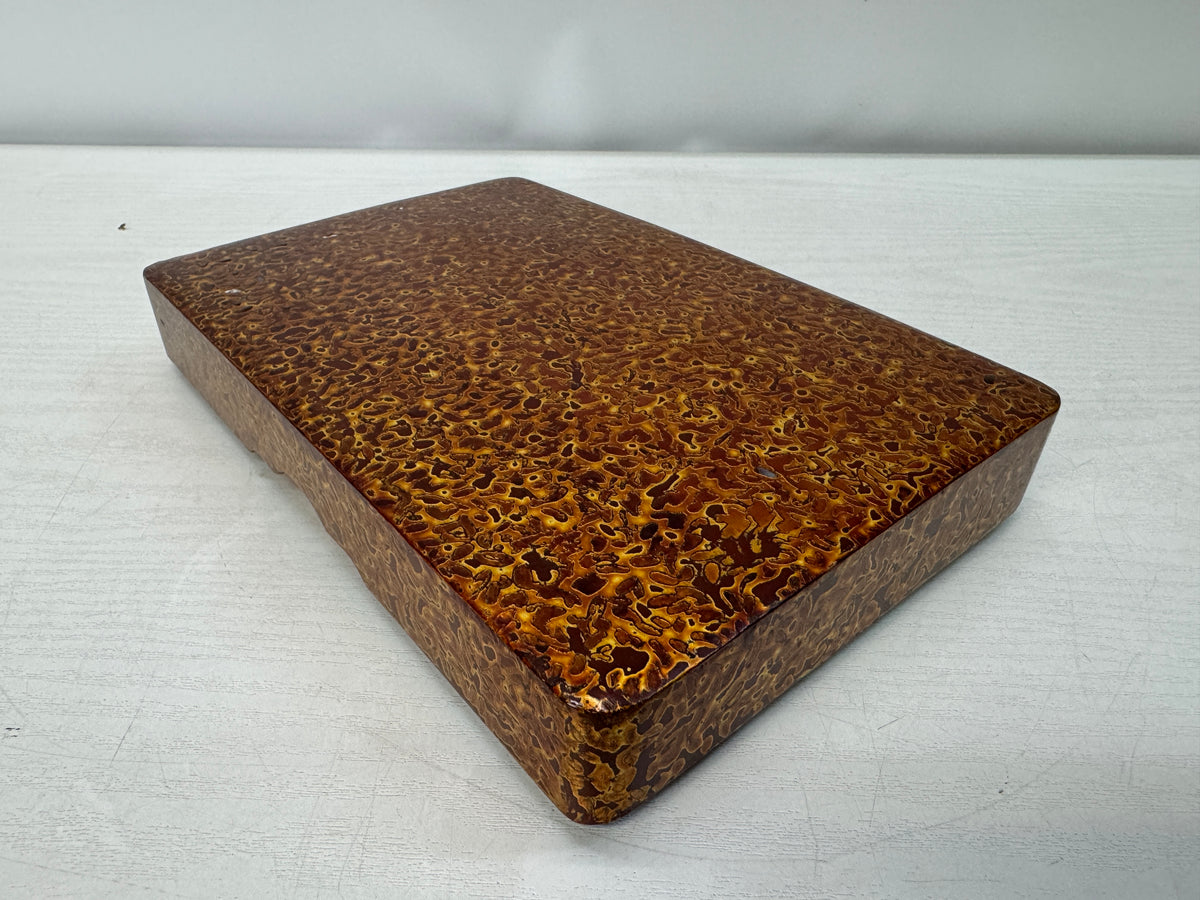 Y11072 BOX Wakasa lacquer Makie Inkstone case stationery Japan antique container