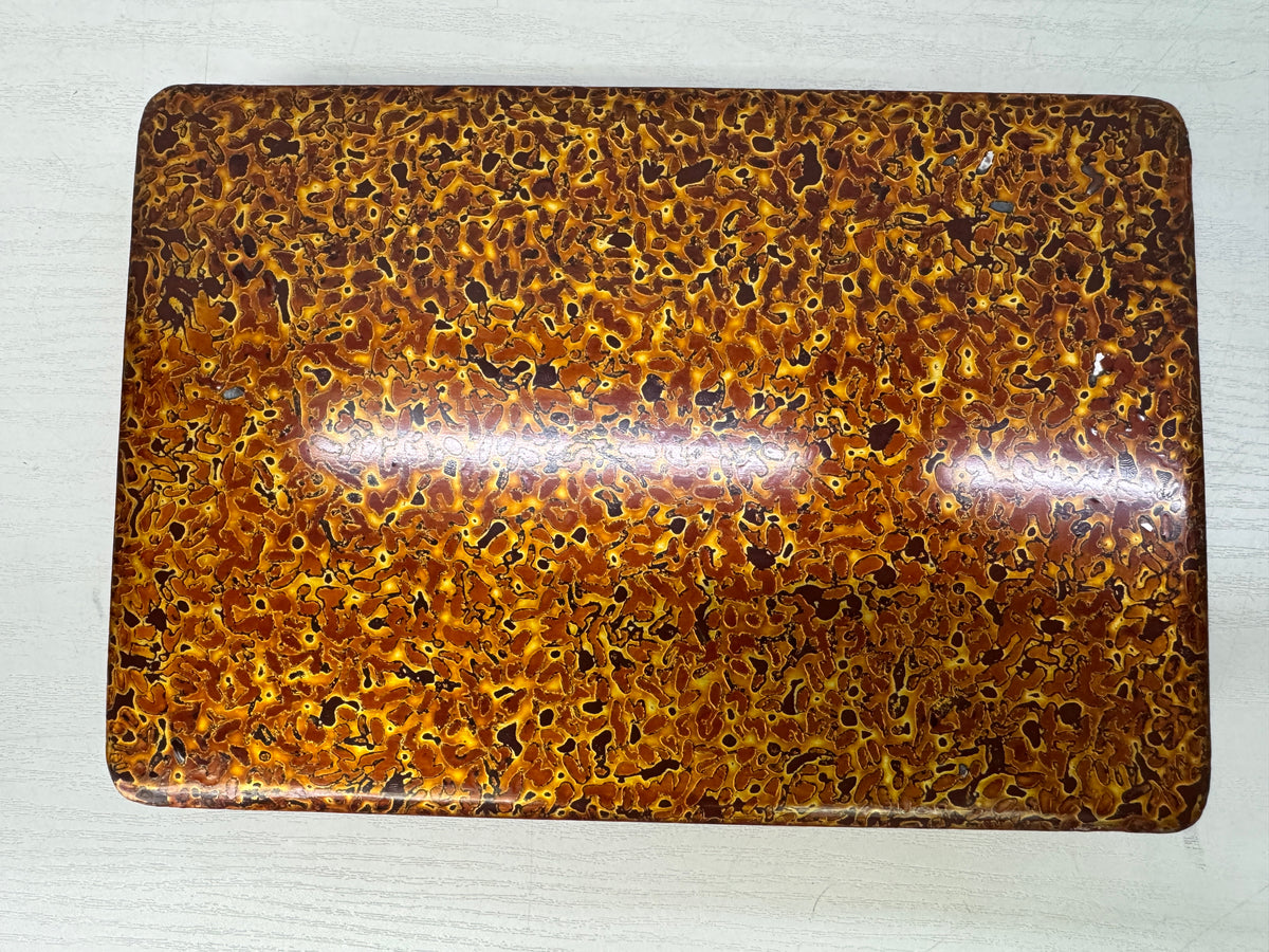 Y11072 BOX Wakasa lacquer Makie Inkstone case stationery Japan antique container