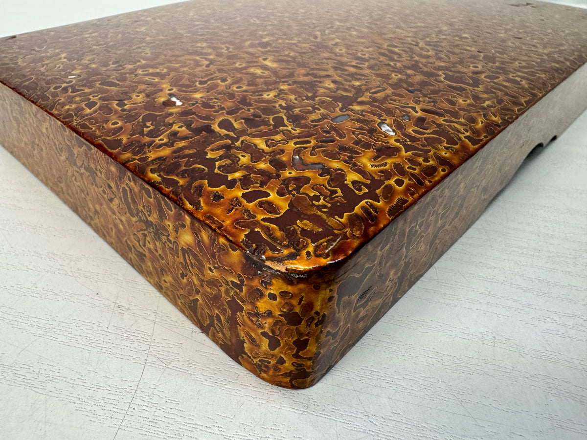 Y11072 BOX Wakasa lacquer Makie Inkstone case stationery Japan antique container