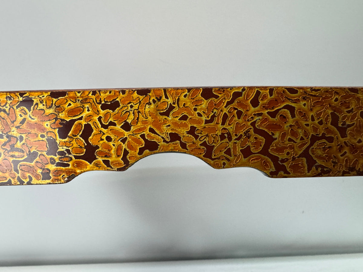 Y11072 BOX Wakasa lacquer Makie Inkstone case stationery Japan antique container
