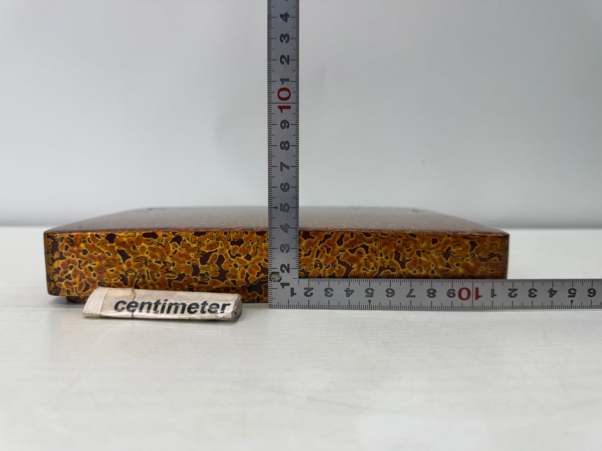 Y11072 BOX Wakasa lacquer Makie Inkstone case stationery Japan antique container