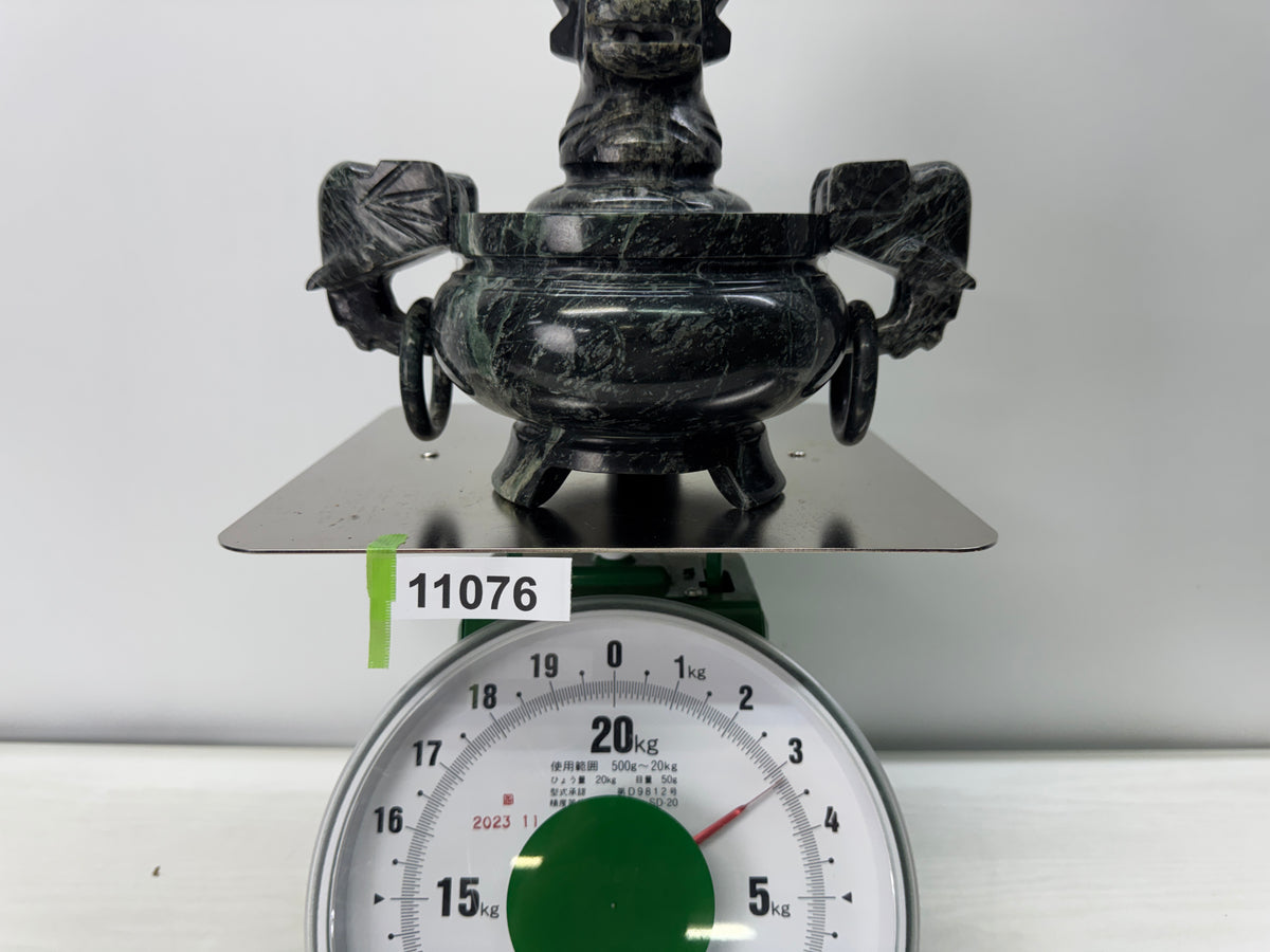 Y11076 KOURO Jade carving Japan antique Incense Burner fragrance aromatherapy