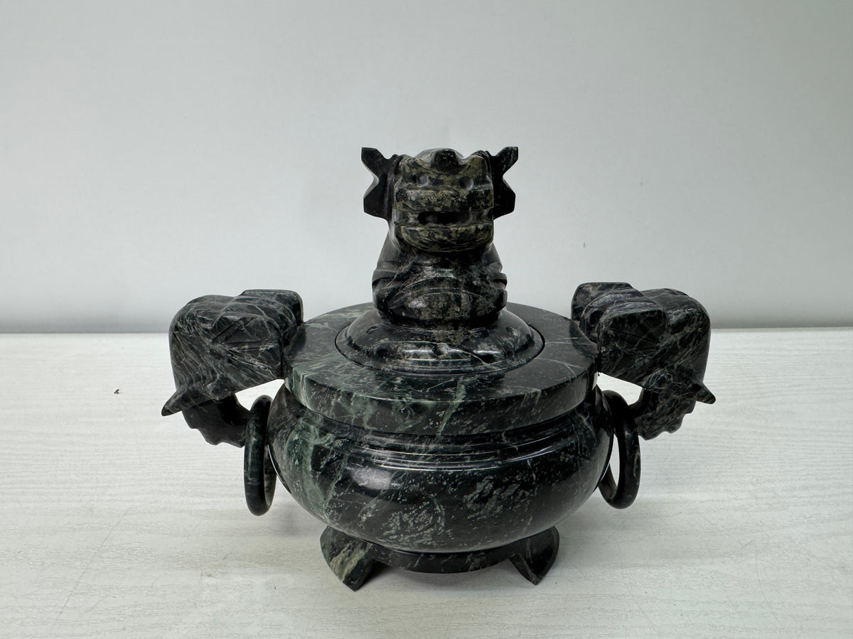 Y11076 KOURO Jade carving Japan antique Incense Burner fragrance aromatherapy