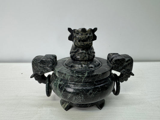 Y11076 KOURO Jade carving Japan antique Incense Burner fragrance aromatherapy
