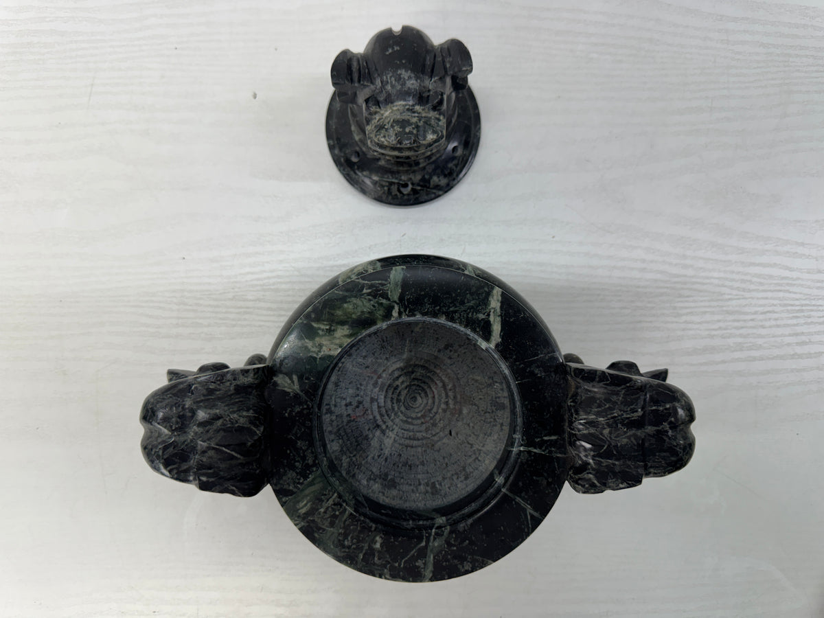 Y11076 KOURO Jade carving Japan antique Incense Burner fragrance aromatherapy