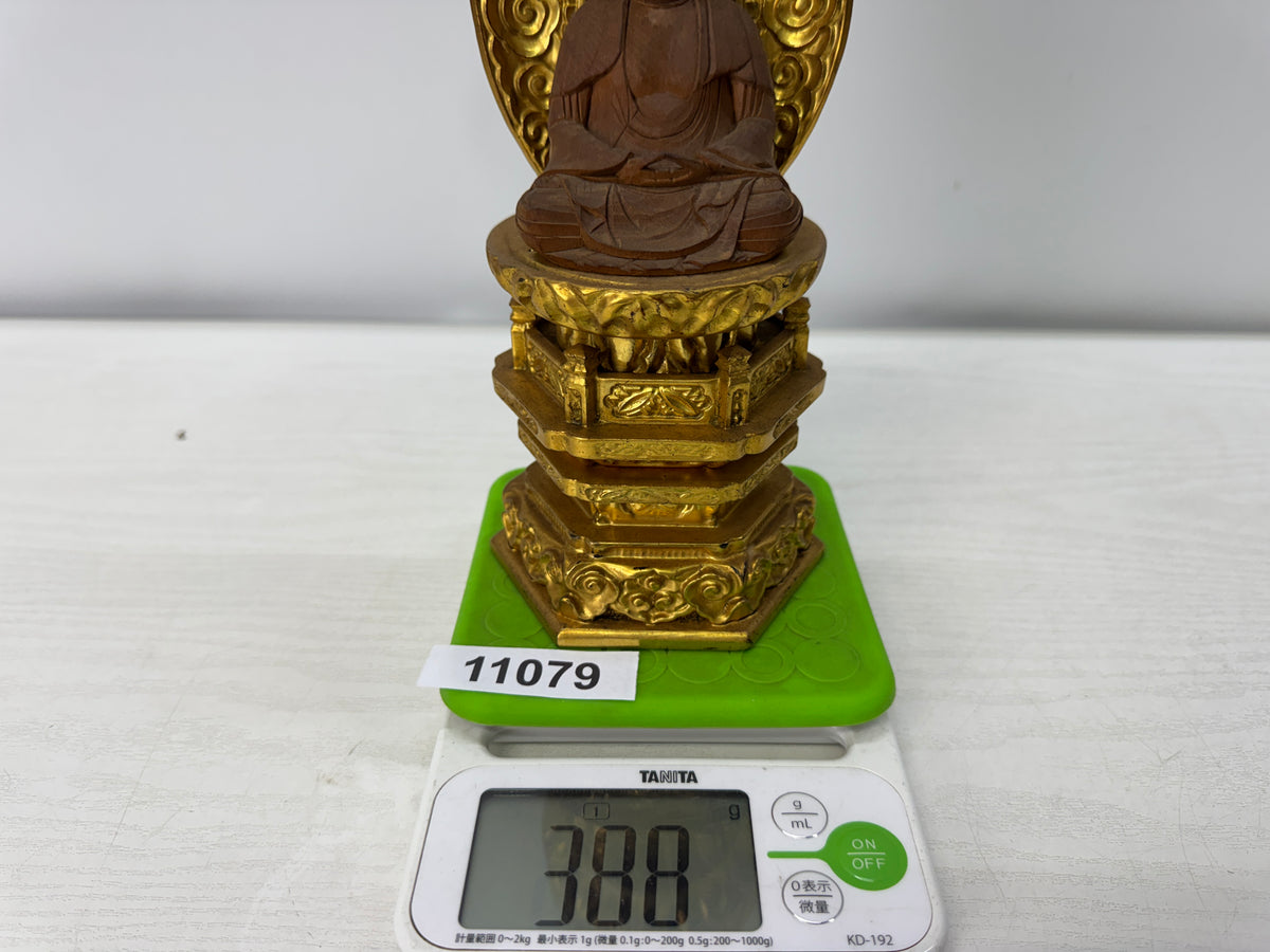 Y11079 STATUE wood carving Buddha figure figurine Japan antique Buddhist art