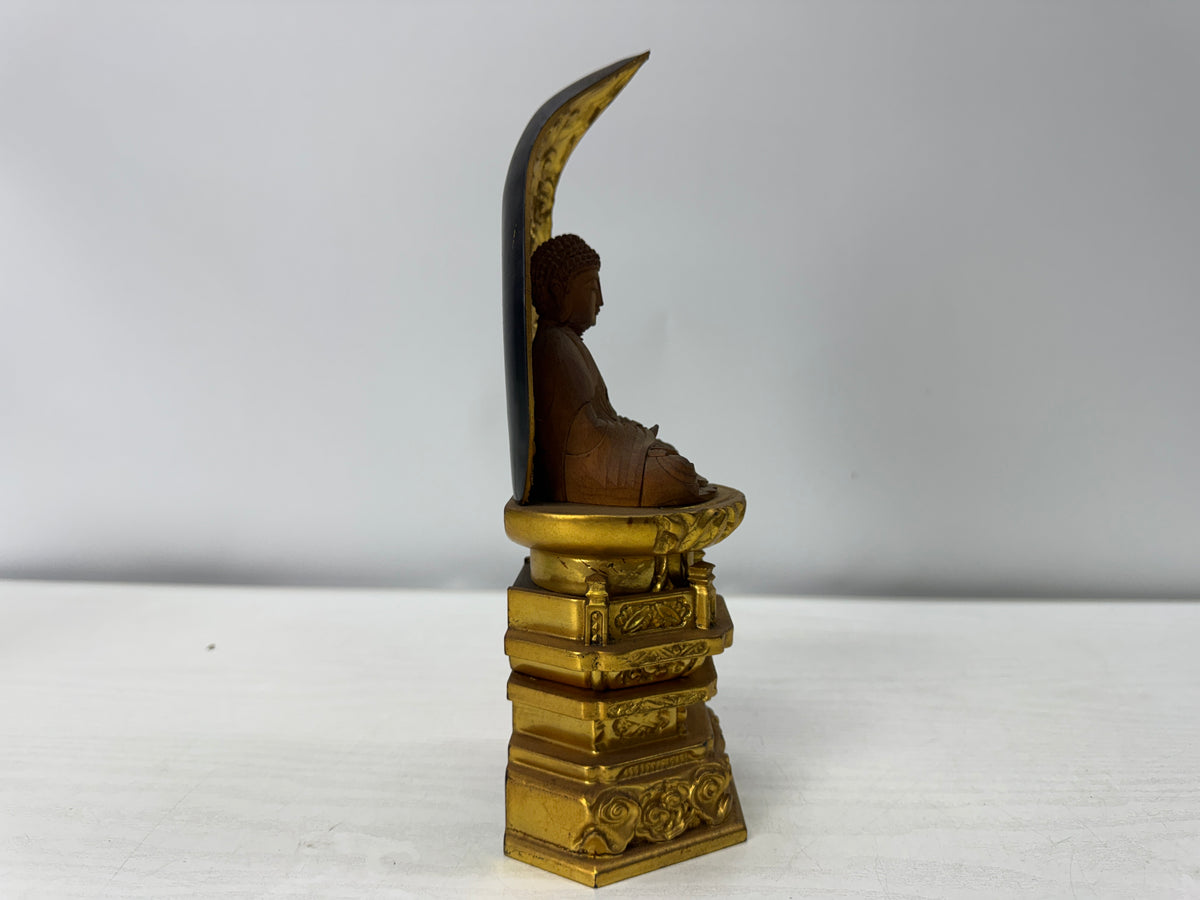 Y11079 STATUE wood carving Buddha figure figurine Japan antique Buddhist art