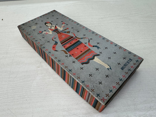 Y11092 BOX Shiseido soap empty paper box Showa retro Japan antique wrapping