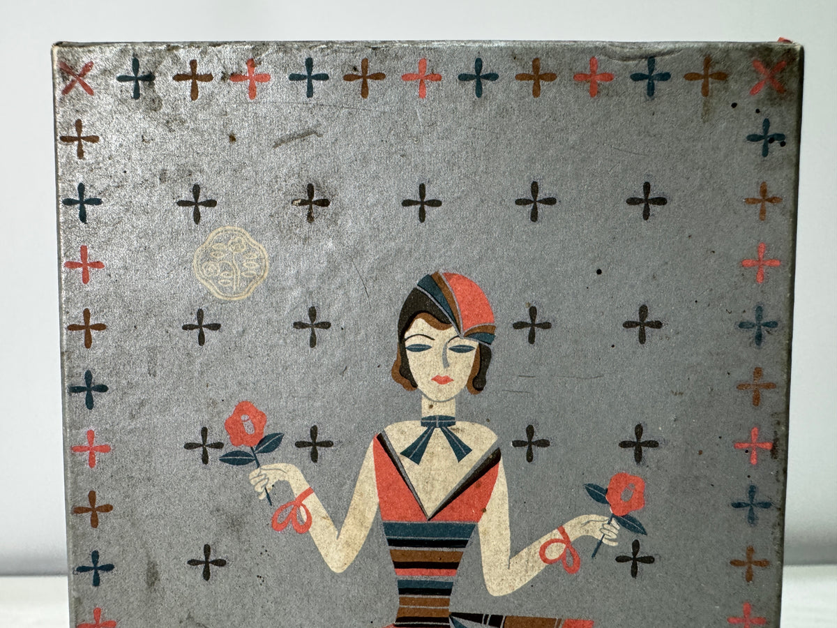 Y11092 BOX Shiseido soap empty paper box Showa retro Japan antique wrapping