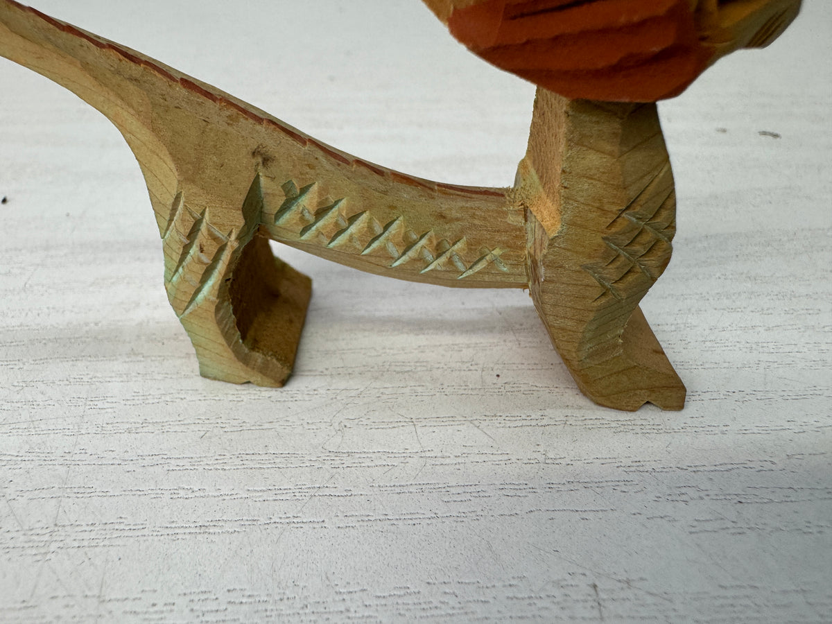Y11100 OKIMONO small wood caving Dragon figurine Japan antique interior ornament