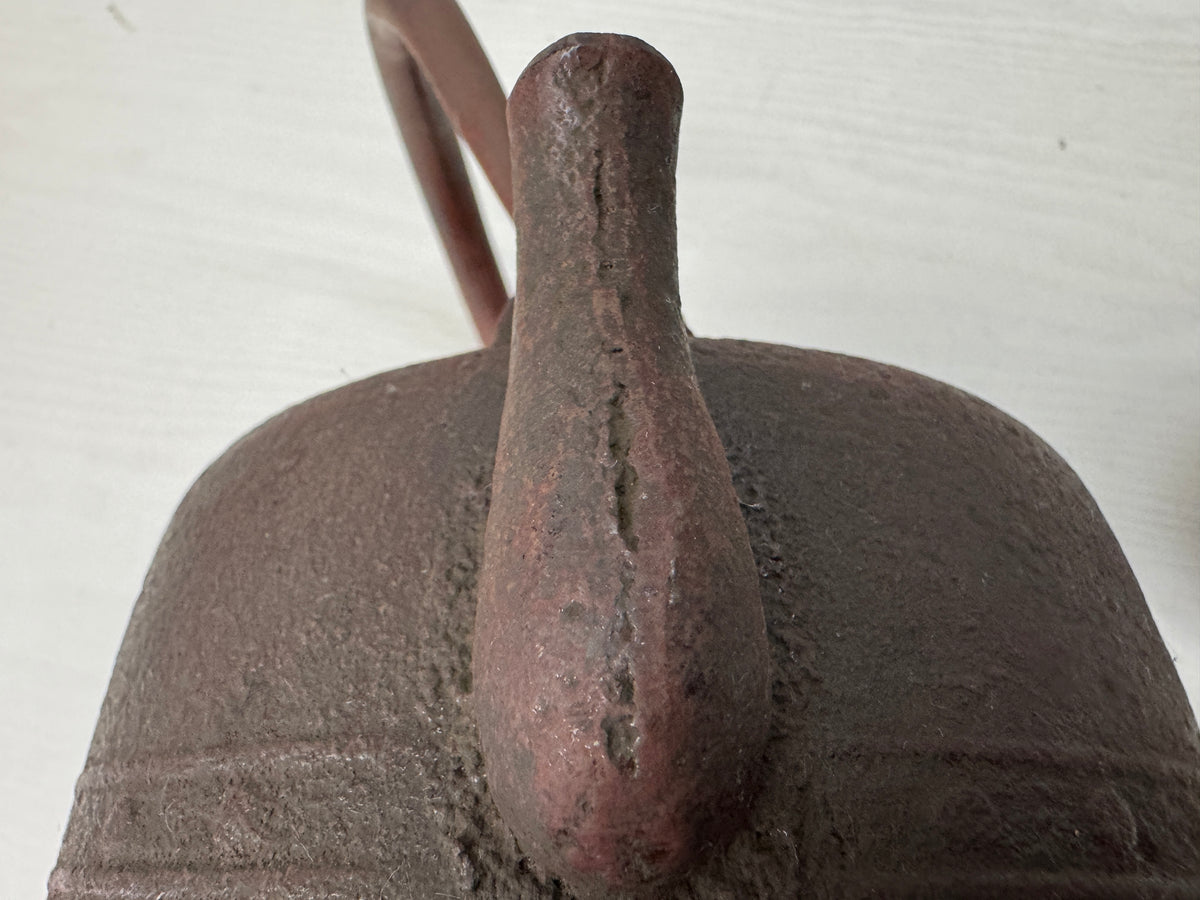 Y11109 TETSUBIN Iron teapot kettle Copper lid Japan antique tea ceremony pot