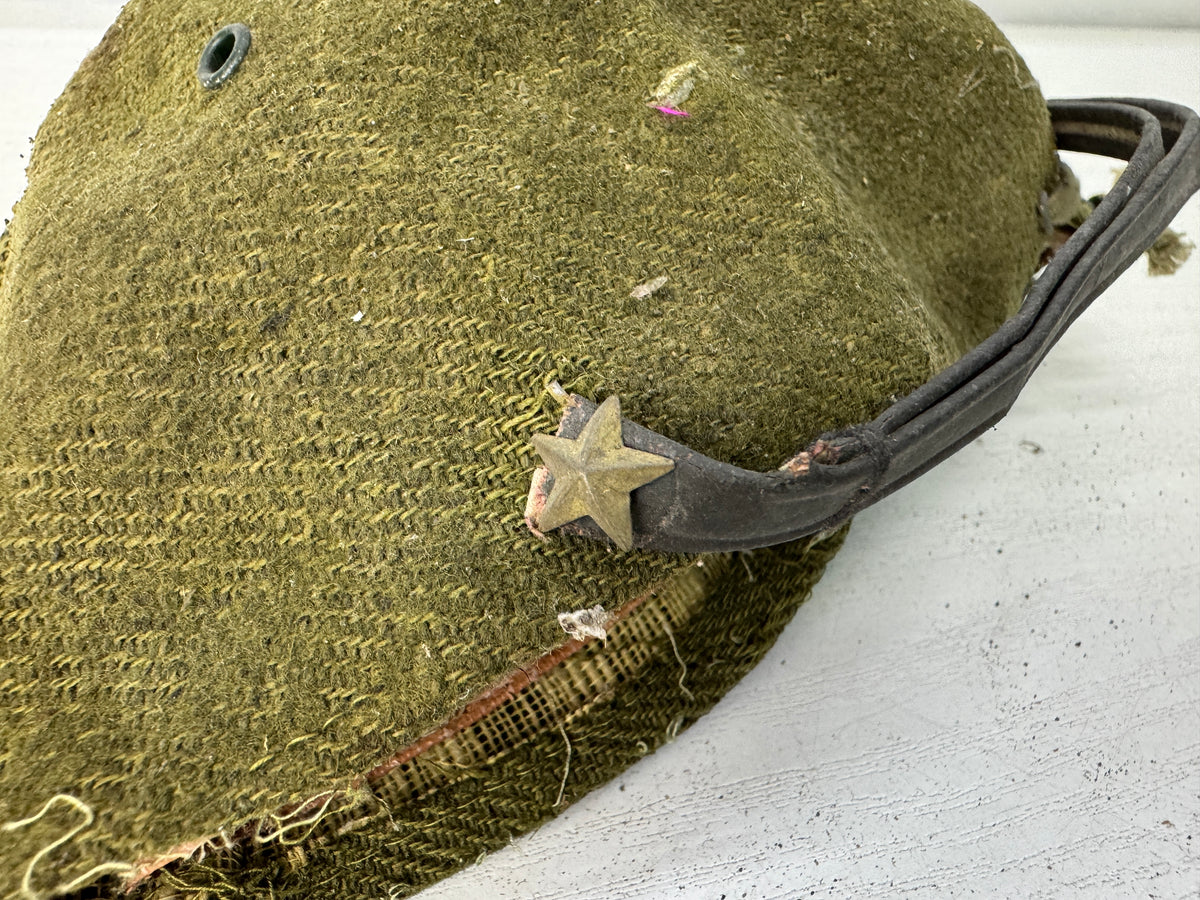 Y11114 Imperial Japan Army Military Hat Star emblem mark  Japanese WW2 vintage