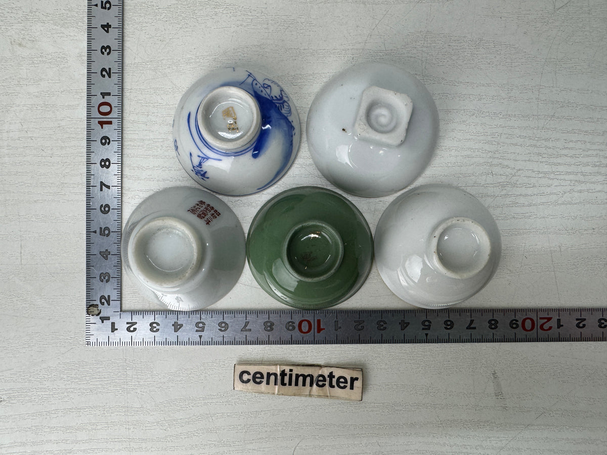 Y11116 Imperial Japan Army 10 military sakazuki Sake cups Japanese WW2 vintage